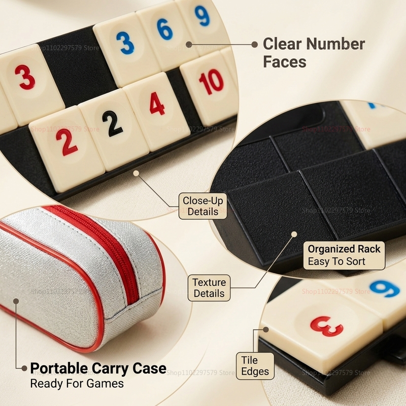2026 New Rummy Cube Game Set w - огляд і ціна Board Game Sequence