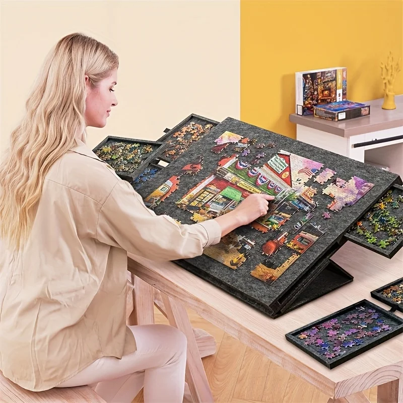 6-Drawer 1500pcs Jigsaw Puzzle - огляд і ціна Board Game For 2 People