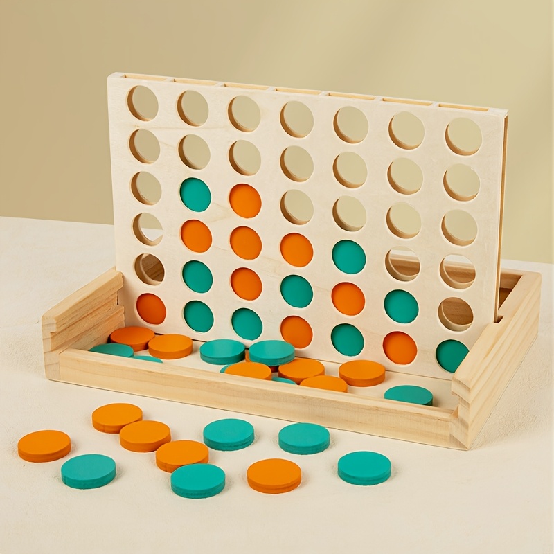 4 in a Row Wooden Board Game - - огляд і ціна Board Game For 2 People